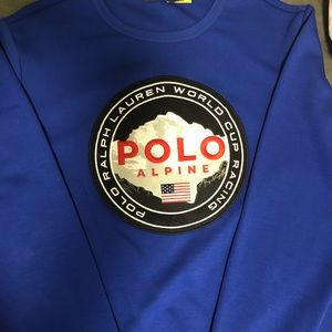 Polo Ralph Lauren World Cup Racing Alpine Crew Neck Royal Blue Sweater